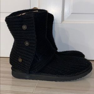 Black Knit Uggs